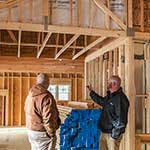 Framing preparation in new custom home construction in Westlake, OH