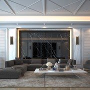 Modern living room reno | Avon, OH | North Star Premier Custom Homes