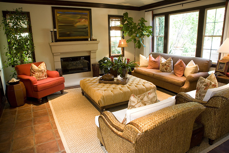 Custom living room with custom fireplace mantle view #2 | Avon, OH | North Star Premier Custom Homes