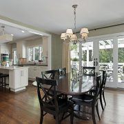 Dining room with custom cabinet built-ins view #2 | Avon, OH | North Star Premier Custom Homes