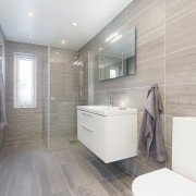 Contemporary bathroom renovation for guest suite | Avon, OH | North Star Premier Custom Homes