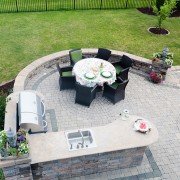 Custom outdoor living area with outdoor kitchen | Avon, OH | North Star Premier Custom Homes